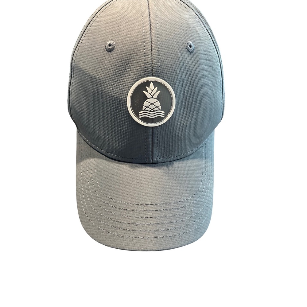 Chubbies Mens Grey Performance Baseball Hat Pineapple Logo Mesh Back Adjustable